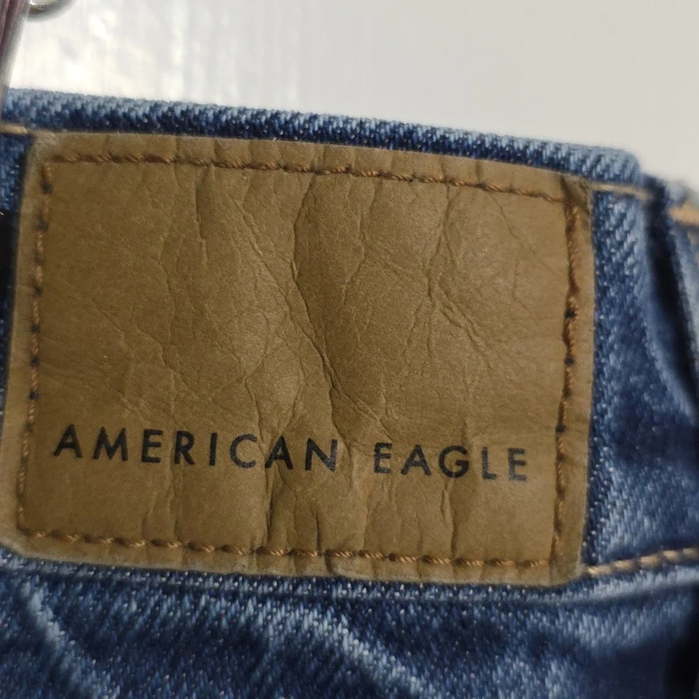 NWT American Eagle Super High-Rise Straight Jeans Womens Distressing Sz 18/34x29 - Picture 11 of 14